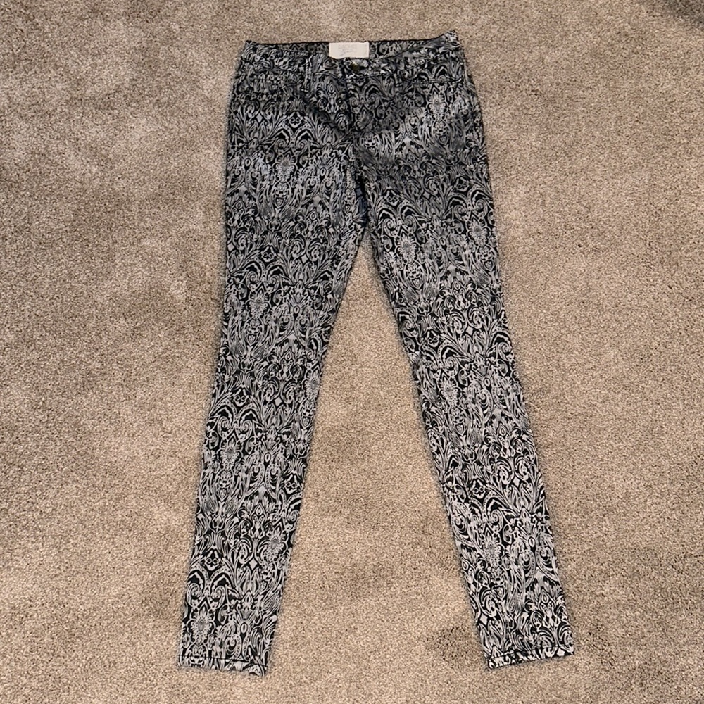 Rachel Roy Denim skinny brocade pants